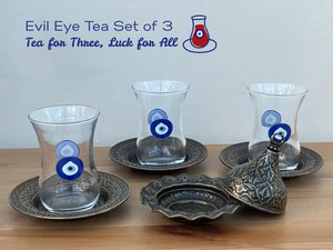 Türkisches Teeglas 6er Set, Tassen & Untertassen 12 Stück, in Box, Rhythmus der Liebe - Bild 1 von 10