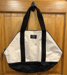 Vintage Ralph Lauren Polo Jeans Co Sport Pale Pink Black Nylon Canvas Tote Bag - Picture 1 of 20