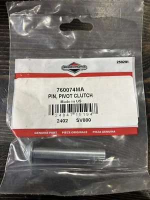 Pin de embrague pivote Briggs & Stratton OEM pieza genuina 760074Ma Foto 1 de 4