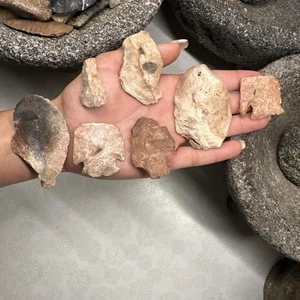MLC 564 (7) Kay County Chert Archaic To Adena Arrowheads Kansas Stone Artifacts - Picture 1 of 11