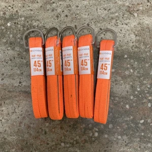 (5 Pairs) Sofsol Flat Laces 45” Bright Orange 7-8 Eye Outlets - Picture 1 of 5