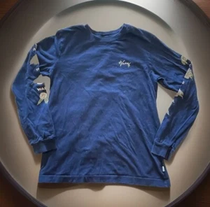 Boys Vintage Blue Long Sleeve Pullover Shirt EUC Vans Large - Picture 1 of 7