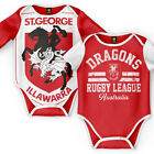 NRL St George Dragons Baby Bodysuit / Romper 2-Piece Set - Size 000 - 1