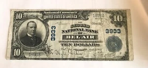Belair Maryland, 1902 PB, $10, segundo banco nacional, multa - Imagen 1 de 2