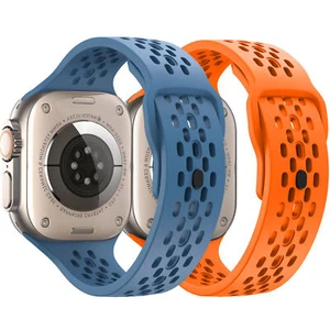 Premium Silicone Sport Breathable Durable Strap For iWatch Series 10 1 SE Ultra - Picture 1 of 21
