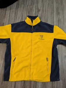 Vintage Cheneral Men's West Virginia Mountaineers Fleece Jacket Size L Made USA - Picture 1 of 18