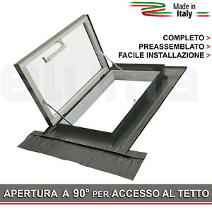 Lucernario, Finestra per tetto CE - CLASSIC LIBRO 48x72 - infisso Made in Italy 