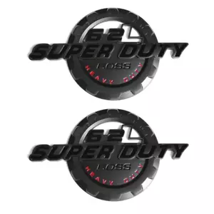 Emblema lateral de puerta de alta resistencia 6,2 L SUPER DUTY BOSS 2 piezas para F250 350 450 550 negro - Imagen 1 de 4
