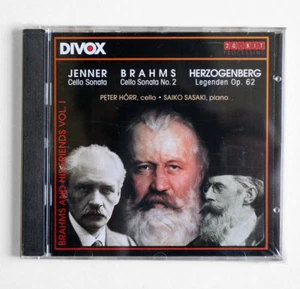 SEALED PETER HORR Jenner Herzogenberg Brahms cello sonatas divox CD MINT - Imagen 1 de 1