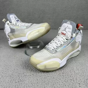 Air Jordan 34 XXXIV Flight GS Unite BQ3384-101 White Metallic Youth Size 6Y - Picture 1 of 14