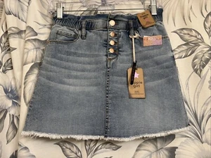 Hippie Girl-Girls Denim Jean Built In Shorts Summer Skirts Size 12 (27"x14") NWT - Picture 1 of 6