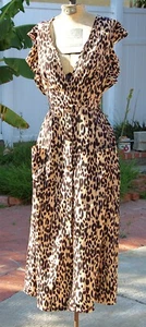 Sienna Sky Women's Dress XS Leopard Print Button Pockets Flutter Sleeves - Bild 1 von 6