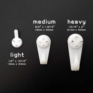 24/50pcs Non-Trace White Hard Wall Picture Photo Mirror Frame Clock Hook Hanger - Picture 1 of 4