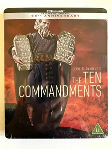 NEW The Ten Commandments 1923 & 1956 4K Bluray Limited Edition Steelbook UHD - Picture 1 of 3