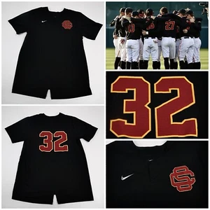 usc trojans baseball jersey Team Issued Game Used Nike #32 L Blackout - Picture 1 of 1