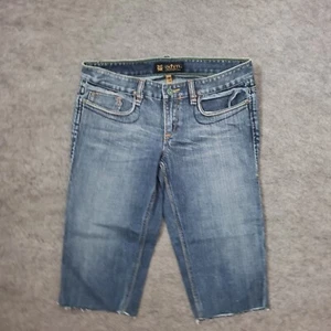 Odyn Shorts Damen 29 Blau Bermuda Low Rise Medium Wash Denim Freizeit Damen A1 - Bild 1 von 10