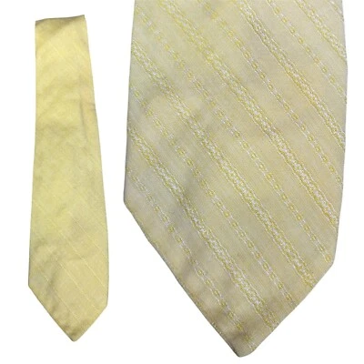 ВИНТАЖНЫЙ 60-х 70-х лимон желтый галстук мод 1960-х 1970-х галстук - Изображение 1 из 4