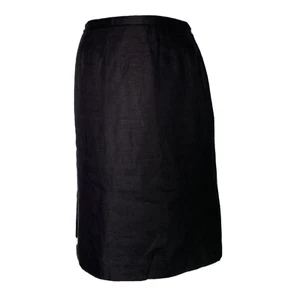 Talbots Rock 12 schwarz 100% irisches Leinen Basic Seitenschlitze gerade gefüttert Karriere - Bild 1 von 7