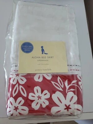 全新 Pottery Barn 儿童 红色 ALOHA 婴儿床裙 床裙 冲浪 海滩 夏威夷 男孩 女孩 — 第 1/3 张图片