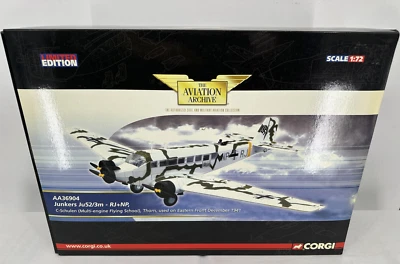 Corgi AA36904 1:72 Diecast Junkers Ju-52/3 - RJ+NP C-Schulen LE MIB - Image 1 of 4