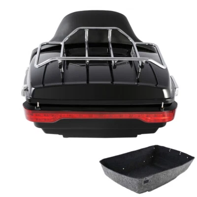 Respaldo de maletero King luz LED giratoria apto para Harley Touring Electra Glide 2014-25 Foto 1 de 4