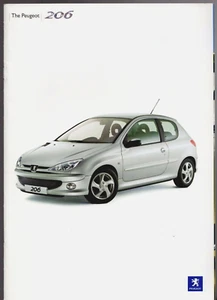 Peugeot 206 Hatchback 2003-04 UK Market Brochure Style S SE Quiksilver XSi GTi - Picture 1 of 2