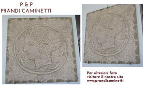 LASTRA IN MARMO TRAVERTINO CON INCISA LA RIPRODUZIONE DI ANTICO DIPINTO ROMANO - Foto 1 di 1