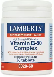 Lamberts Vitamin B-50 Complex 60 Tablets X 1 - Picture 1 of 1