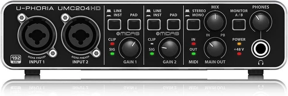 Behringer UMC204HD USB MIDI Audio Interface