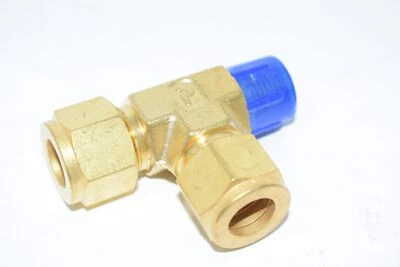 NEW Parker 8MRT6N-B A-lok male run tee, brass, 1/2'' double ferrule tube fitting - Image 1 of 2