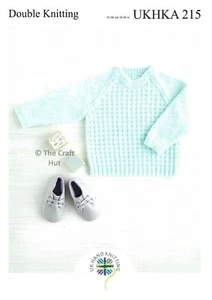 Hand Knitting PATTERN ONLY DK Baby Child Toddler Jumpers Sweaters UKHKA215 New - Picture 1 of 2