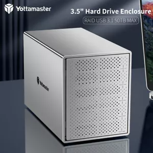Yottamaster 5 Bay RAID Festplattengehäuse Typ B Gehäuse 3,5" 2,5" SATA HDD SSDs - Bild 1 von 10