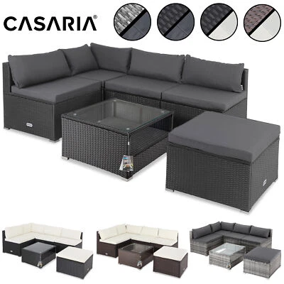 CASARIA® Gartenlounge Gartenmöbel Set Polyrattan ️Wetterfest Auflagen Sitzgruppe - Bild 1 von 4