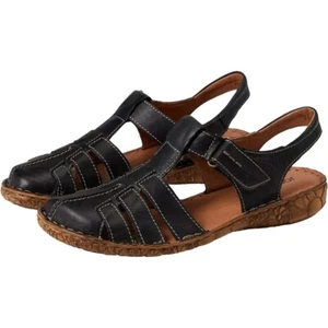Josef Seibel Rosalie 48 Closed Toe Shoes Sandals Black Travel Eu 42 US 11 11.5 - Picture 1 of 4