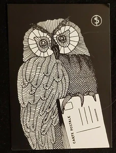 Owl Postcard - by Serban Dragusanu - France - Limited ed. of 500 - Picture 1 of 2