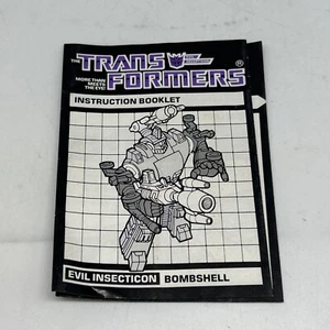 Vintage 1980's Transformers Evil Insecticon Shrapnel Instruction Booklet #B - Picture 1 of 2