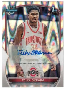 FELIX OKPARA 22/23 Bowman Chrome U University WAVE LAVA Refractor Auto / 199 - Picture 1 of 2