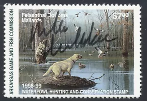 Arkansas Duck stamp 1998 AR18Gs hand-signed Governor's edition gov Mike Huckabee - Picture 1 of 1