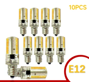 10PCs E12 Candelabra C7 LED Bulb Soft silicone Lamp 80-3014 SMD 110V Warm White - Picture 1 of 8
