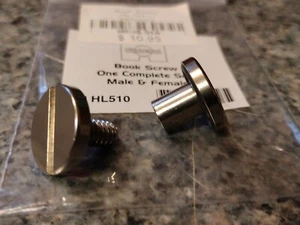 Highland by XS Scuba Stainless Steel Book Screw Male And Female - Picture 1 of 3