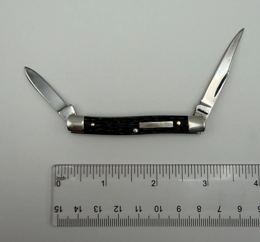 Винтажный складной нож Kabar с 2 лезвиями - отличное состояние товара - Изображение 1 из 4