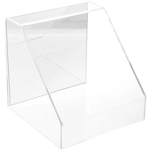 Plymor Clear Acrylic Slanted Display Case with No Base (Mirrored), 8" x 8" x 8" - Picture 1 of 1