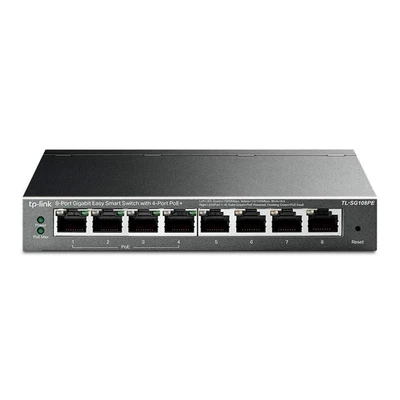 TP-Link PoE Switch 8-Port Gigabit, 4 802.3af/at PoE+ ports up to 30 W for each P - Image 1 of 4