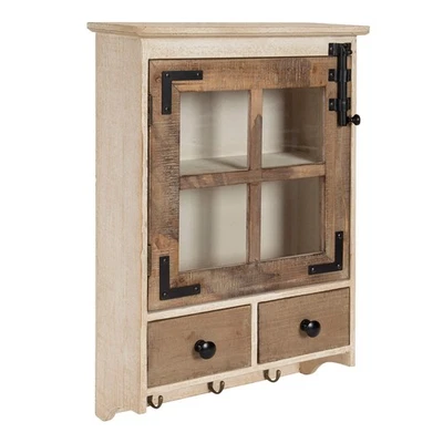 Kate and Laurel Hutchins Decorative Farmhouse Wall Cabinet, 15 x 5.5 x 23, Ru... - Image 1 of 4