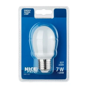 ESL lámpara ahorro de energía GOTAS 7w E27 Blanco Cálido 2700k Bombilla - Bild 1 von 2