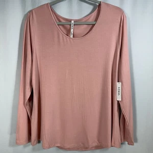Soma Cool Nights Sleep Shirt Pyjama Top Damen Groß Rosa Stretch Langarm - Bild 1 von 12