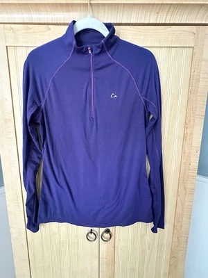 Paradox Womens Shirt Medium  Purple Merino Blend Wool Baselayer 1/4 Zip Pullover - Image 1 of 4