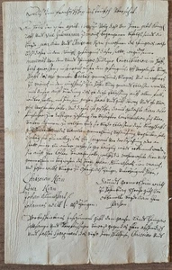 Historischen Kontext der deutschen Auswanderung 1689 mit Transkript extra Zettel - Bild 1 von 10