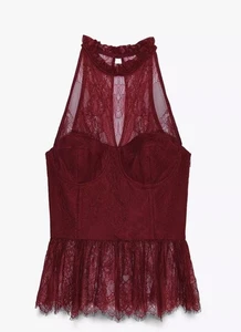 NUEVO CON ETIQUETAS ZARA Top halter con cordones  - Imagen 1 de 4