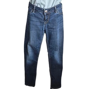 Silberne Damen Suki Jeggings Größe 30 Medium Wash Whiskering kurze Schrittlänge 28" - Bild 1 von 10